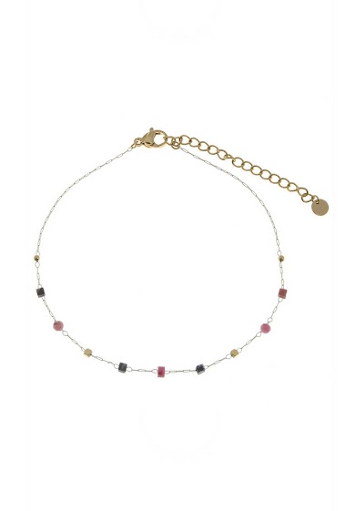 Großhändler LILY CONTI - Ankle Chain-Stainless Steel-Stones