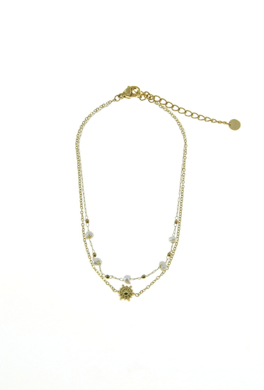 Wholesaler LILY CONTI - Anklet chains-Stainless Steel-Beads