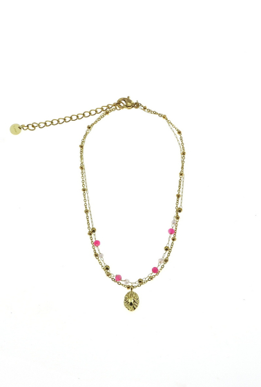 Wholesaler LILY CONTI - Anklet chains-Stainless steel-stones
