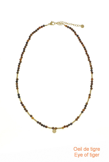 Grossiste LILY CONTI - Collier-Acier inoxydable-pierres