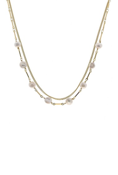 Großhändler LILY CONTI - Necklace-Stainless steel-pearls