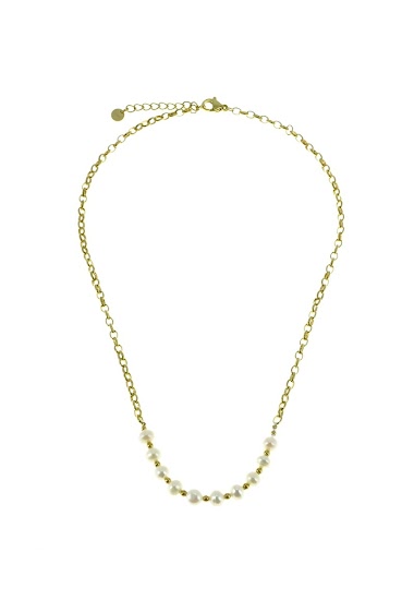 Mayorista LILY CONTI - Necklace-Stainless steel-pearls