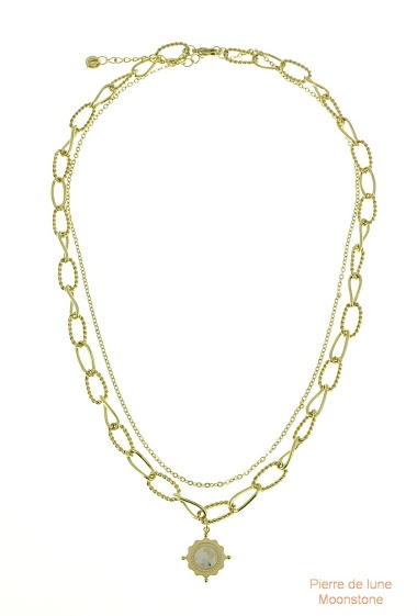 Wholesaler LILY CONTI - Necklace-stainless steel-Stone
