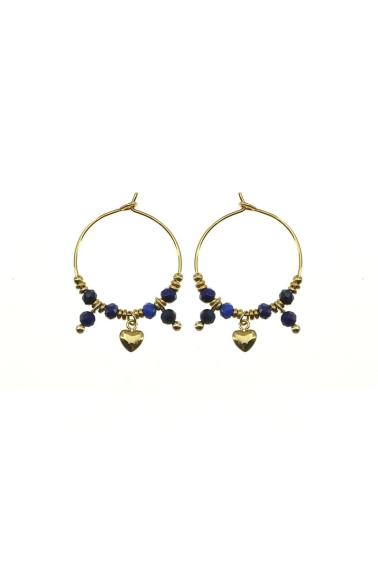 Wholesaler LILY CONTI - Hoop earrings-Stainless Steel-stones