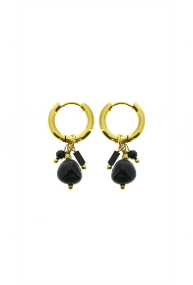 Wholesaler LILY CONTI - Hoop earrings-stones-Stainless Steel