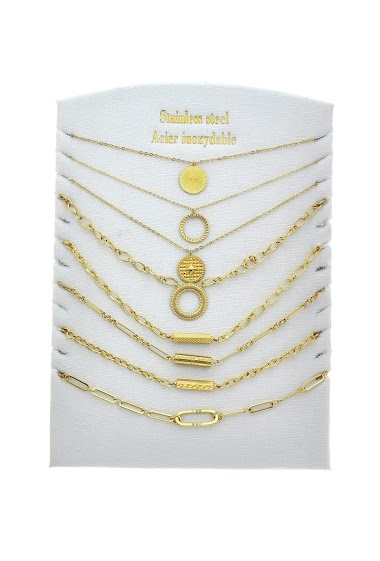 Wholesaler LILY CONTI - Set of necklaces-Stainless steel