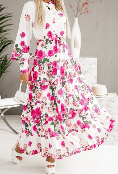 Großhändler Lily Mcbee - Hemdblusenkleid mit Blumenprint