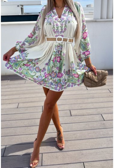Wholesalers Lily Mcbee - Floral print shirt dress