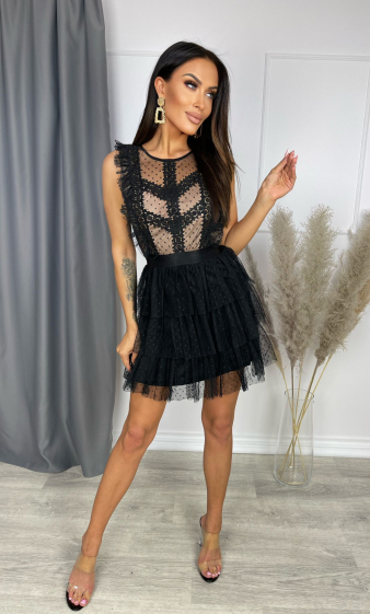 Wholesaler Lily Mcbee - Plumetis dress with lace