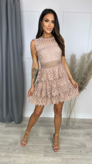 Wholesaler Lily Mcbee - Plumetis dress with lace