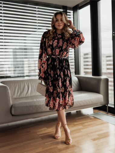 Wholesaler Lily Mcbee - Flowy pleated printed dress