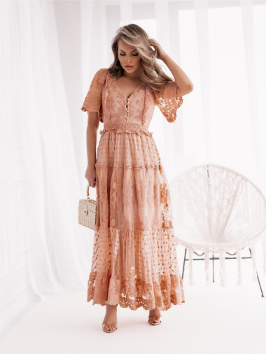 Großhändler Lily Mcbee - Bedrucktes Kleid mit Knöpfen