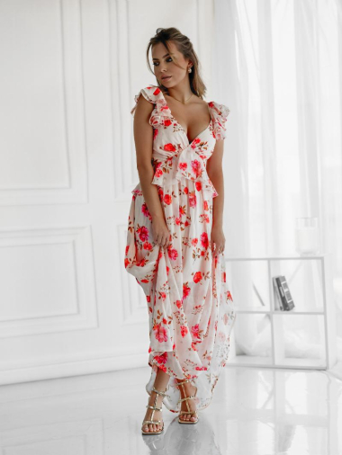 Großhändler Lily Mcbee - Langes Kleid mit Blumendruck