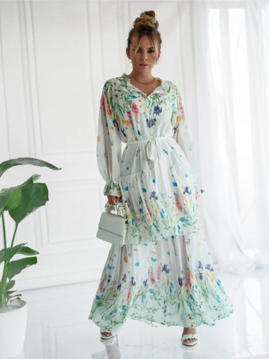 Großhändler Lily Mcbee - Langes bedrucktes Kleid