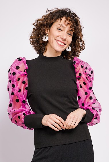 Großhändler A BRAND - Blouse with puff sleeves