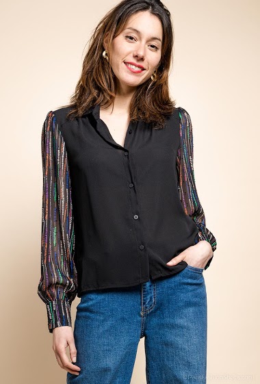 Wholesaler ELLILY - Blouse with printed sleeves