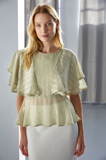Wholesaler ELLI WHITE - Spotted light blouse