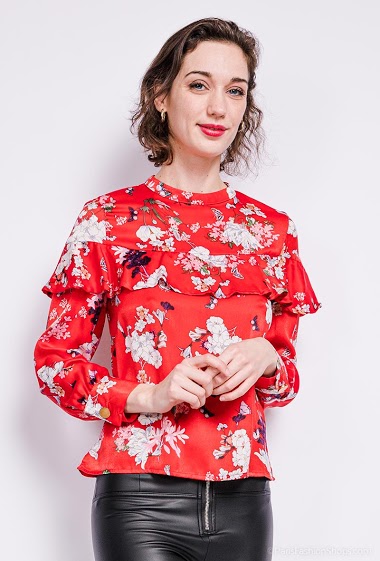 Großhändler 17 AUGUST - Floral blouse long sleeves