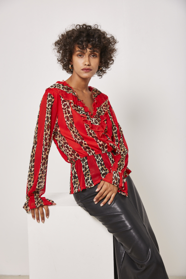 Wholesaler ELLI WHITE - Leopard blouse