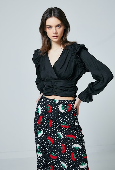 Wholesaler Lily White - Ruffled blouse
