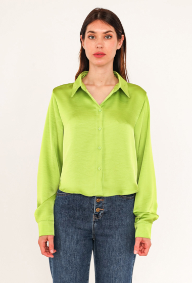 Wholesaler Lily White - PREMIUM short satin shirt