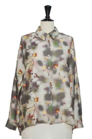 Wholesaler Lily White - Printed viscose shirt