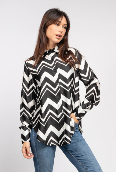 Wholesaler Lily White - Geometric print blouse