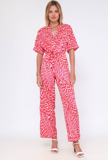 Wholesaler Lily White - Printed Jumpsuit