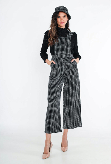 Wholesaler Lily White - Tweed overalls jumpsuit