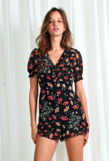 Wholesaler Lily White - Floral Playsuit
