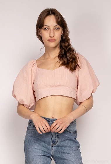 Großhändler ELLILY - Crop top with puffed sleeves