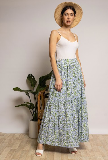 Wholesaler Lily White - Flower printed skirt