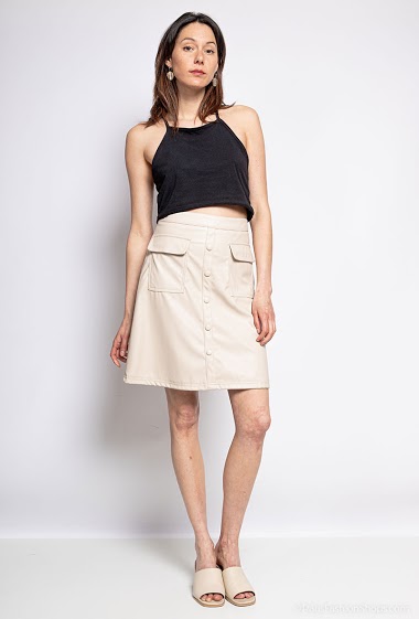 Wholesaler ELLILY - Fake leather skirt