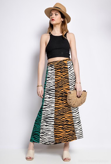 Wholesaler 17 AUGUST - Zebra maxi skirt