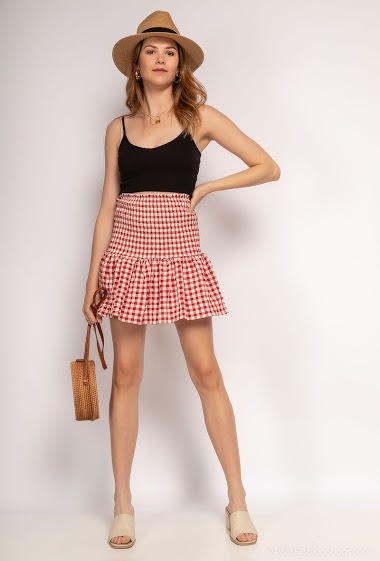 Wholesaler Lily White - Gingham skirt