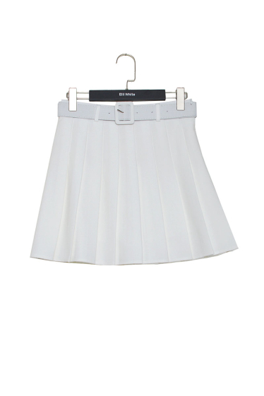Wholesaler ELLI WHITE - Pleated Mini Skirt
