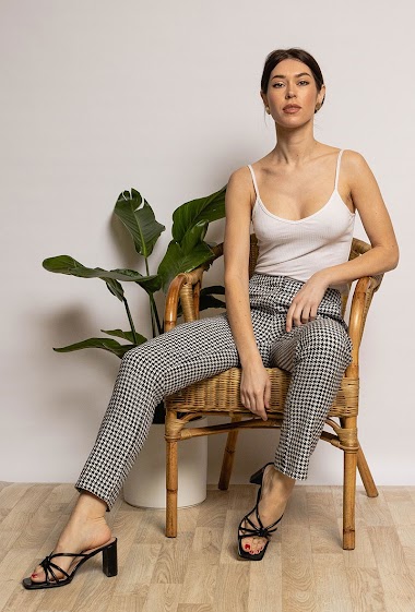 Großhändler Lily White - Houndstooth printed pants