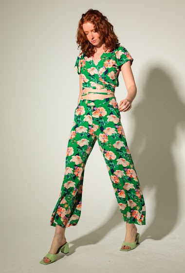 Wholesaler Lily White - Floral Pants