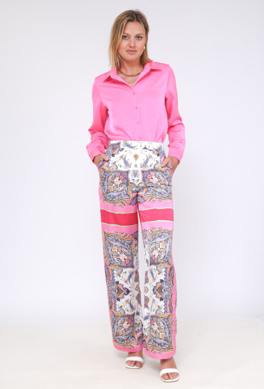 Wholesaler Lily White - Straight cut printed pants