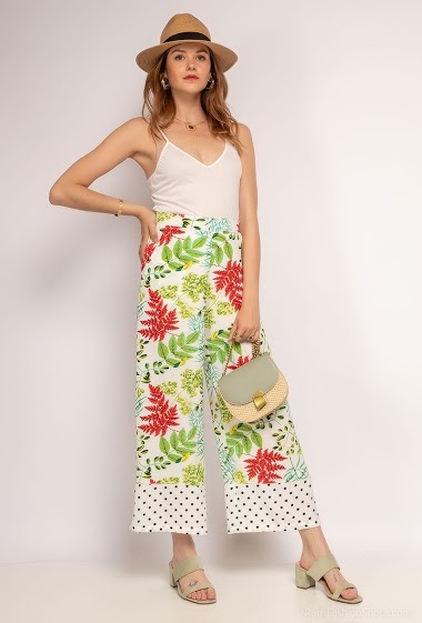Wholesaler A BRAND - Floral wide leg pants