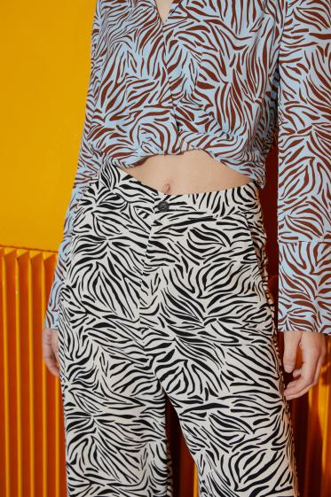 Wholesaler Lily White - Zebra pattern trousers