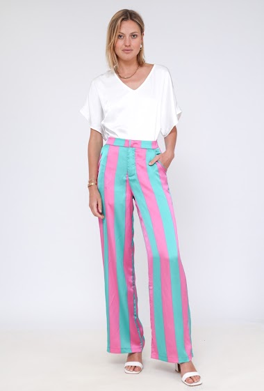 Wholesalers Lily White - Trousers with Stripes