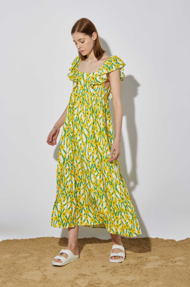 Großhändler Lily White - Flower printed dress