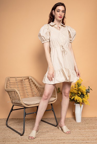 Wholesaler A BRAND - Dress with puff sleeves