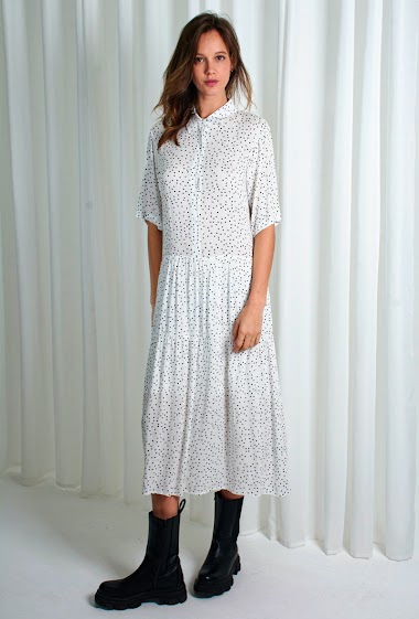 Wholesaler Lily White - Polka dot dress