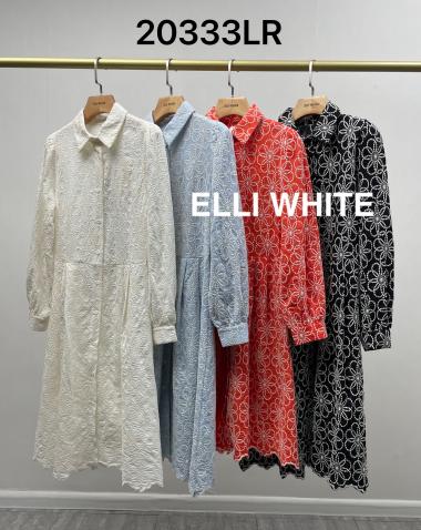 Wholesaler Lily White - Embroidered Shirt Dress