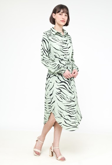 Wholesaler Lily White - Zebra Dress Shirt