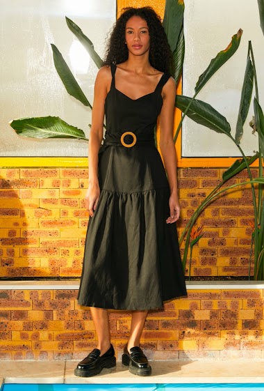 Wholesaler Lily White - Linen Dress