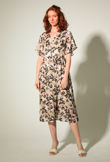 Wholesaler Lily White - Printed Dress