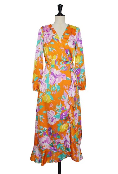 Wholesaler Lily White - Maxi Floral Dress